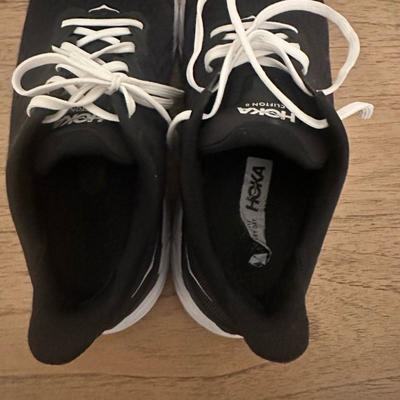 Hoka Clifton 8 Black with White Accents - Picture 10 of 10